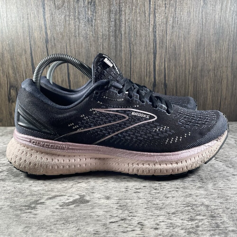 Brooks Glycerin 19 Black Ombre Pink Running Sneakers 1203431B074 Women’s Size 10 - Picture 3 of 10